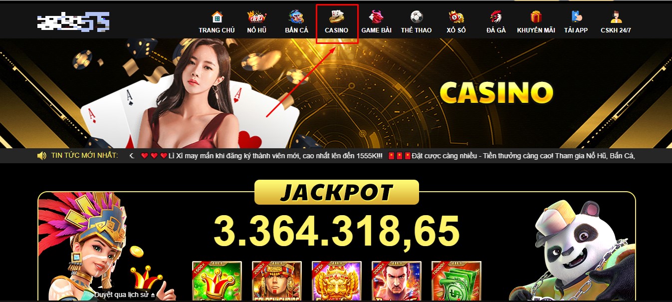 Các tựa game casino online win55 casino hot nhất hiện nay