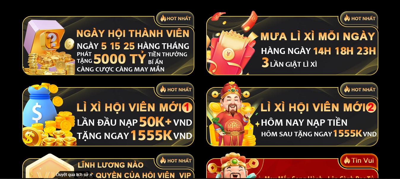 Tất cả những chương trình khuyến mại win55